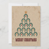 馬蹄型素朴クリスマスツリーカード シーズンカード (正面)