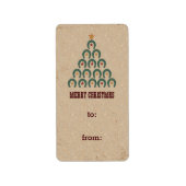 馬蹄型素朴クリスマスツリーギフトラベルラベル ラベル (正面)