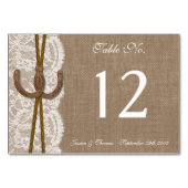 馬蹄山素朴のコレク結婚ション テーブルナンバー (裏面)