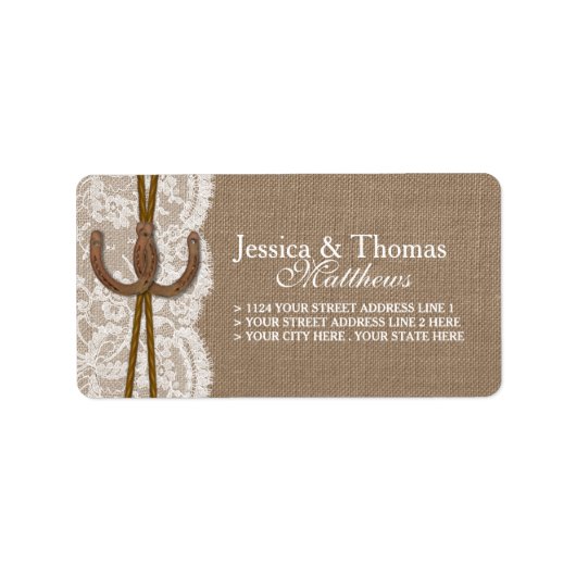 馬蹄山素朴のコレク結婚ション ラベル (正面)