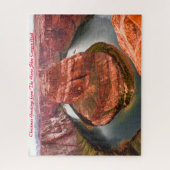 馬蹄峡谷ユタ。クリスマスの挨拶 ジグソーパズル (縦)