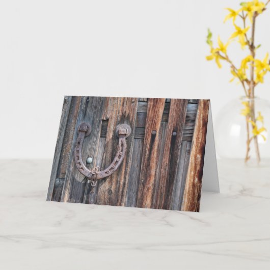 馬蹄幸運 カード (黄色い花)