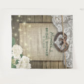 馬蹄形のハイドレンジアの木の結婚前お披露目写真撮影ブース タペストリー (正面(横))