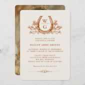 馬蹄形サボテン ウェスタン ボーホー ブライズ シャワー フォト 招待状 (正面/裏面)