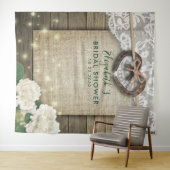 馬蹄形ハイドレンジアの木のウェディングシャワーフォトブース タペストリー (インサイチュ(横))