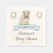 馬蹄形バラダービーホースボーイネクタイ赤ちゃんシャワー スタンダードカクテルナプキン (正面)