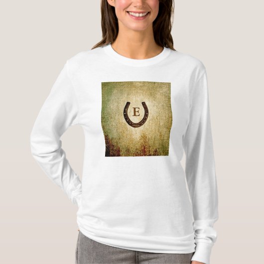 馬蹄形モノグラムのパーソナライズされた Tシャツ (正面)