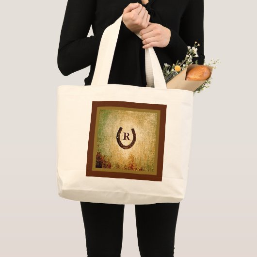 馬蹄形モノグラムの ラージトートバッグ (正面(商品))