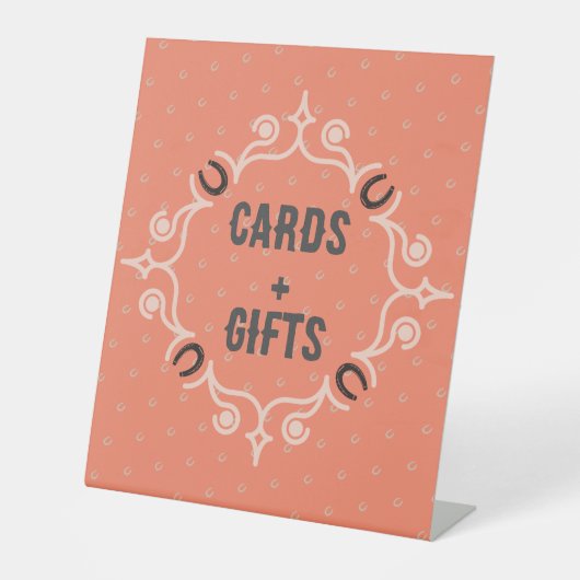 馬蹄形ラッキー馬蹄型 台座サイン (正面)