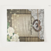 馬蹄形レースのハイドランジアの木の写真ブースの背景 タペストリー (正面(横))