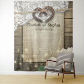 馬蹄形レースのハイドランジアの木の写真ブースの背景 タペストリー (インサイチュ)