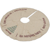 馬蹄形素朴クリスマスツリー ブラッシュドポリエステルツリースカート (アングル)