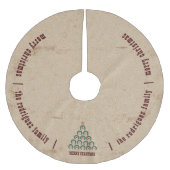 馬蹄形素朴クリスマスツリー ブラッシュドポリエステルツリースカート (正面)