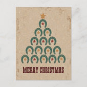 馬蹄形素朴クリスマスツリー ポストカード (正面)