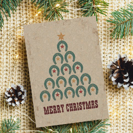 馬蹄形素朴クリスマスツリー ポストカード