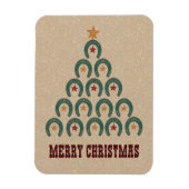 馬蹄形素朴クリスマスツリー マグネット (縦)