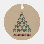 馬蹄形素朴クリスマスツリー メタルオーナメント (正面)