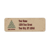 馬蹄形素朴クリスマスツリー ラベル (正面)