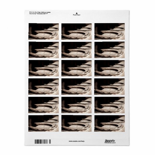 馬蹄形素朴 ラベル (フルシート)