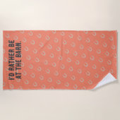 馬蹄形「納屋にいるほうがいい」 ビーチタオル (正面)