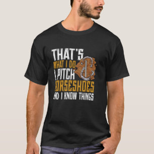 馬蹄投げが私のやること 馬蹄 ゲーム Tシャツ