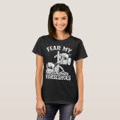 馬蹄投げゲーム私の馬の靴トゥールナムを恐れる Tシャツ (正面フル)