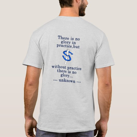 馬蹄投げ練習用スタンド 基本の練習で勝利を Tシャツ (裏面)