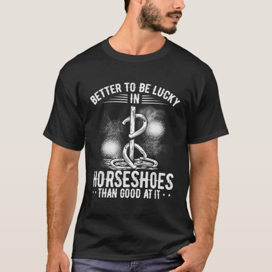 馬蹄投げ馬蹄遊技馬蹄投げ Tシャツ (正面)