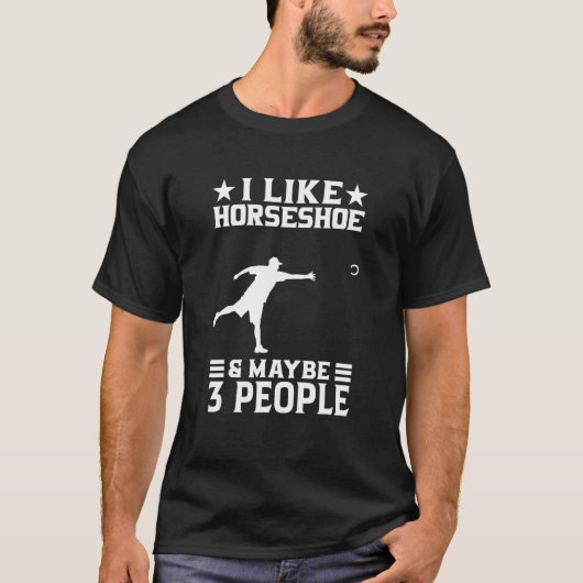 馬蹄投げ 馬蹄投げが好き Tシャツ (正面)