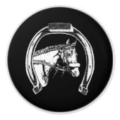 馬蹄擦り傷の芸術 セラミックノブ (正面)