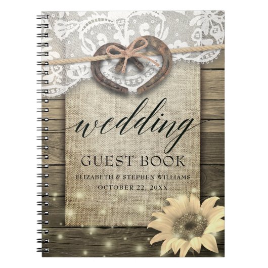 馬蹄日花木国結婚式のガイドブック ノートブック (正面)