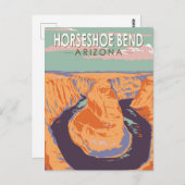 馬蹄曲げトラベルアートヴィンテージ ポストカード (正面/裏面)