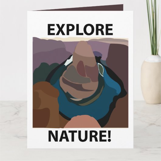 馬蹄曲探索自然馬蹄曲げ カード (正面)