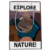 馬蹄曲探索自然馬蹄曲げ ミディアムペーパーバッグ (正面)