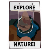 馬蹄曲探索自然馬蹄曲げ ミディアムペーパーバッグ (裏面)