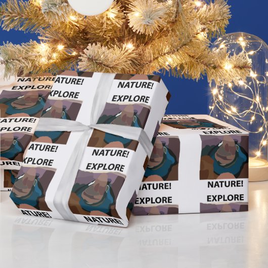 馬蹄曲探索自然馬蹄曲げ ラッピングペーパー (クリスマス)