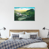 馬蹄曲線付近の制限付き鉄道 キャンバスプリント (インサイチュ (寝室))