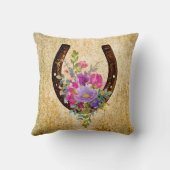 馬蹄水素朴色フローラ幸運 クッション (裏面)