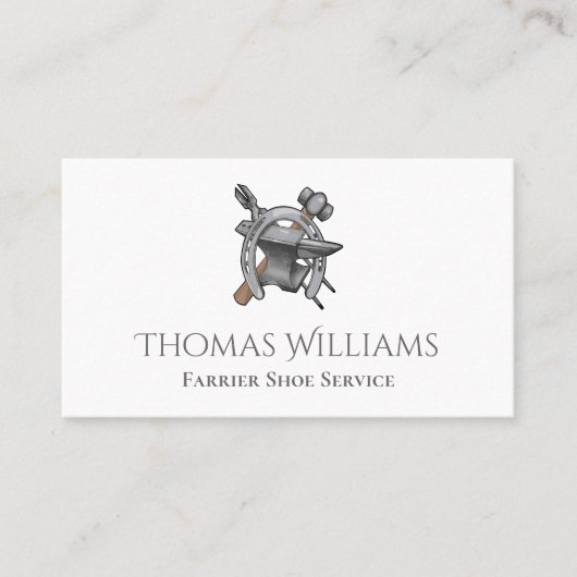 馬蹄用具馬蹄鉄馬ファリア 名刺 (正面)