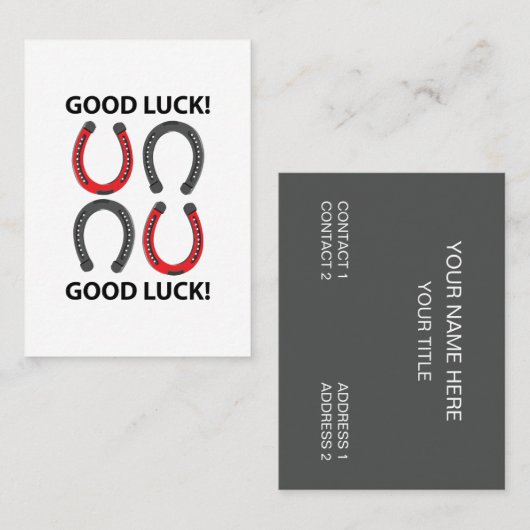 馬蹄用好転蹄鉄 名刺 (正面/裏面)