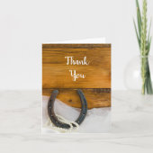 馬蹄真珠ウェスタンバ結婚ーンドサンキュー サンキューカード (正面)