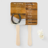 馬蹄真珠カントリーウェスタン結婚式 プログラム ハンドファン (正面&裏面)