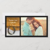 馬蹄真珠カントリー結婚バーンズサンキュー サンキューカード (正面)