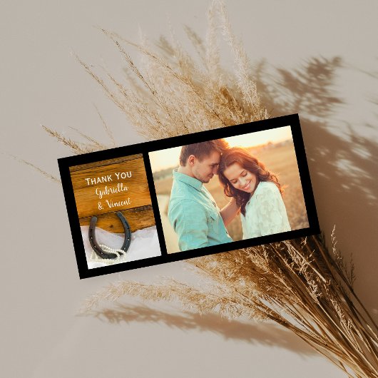 馬蹄真珠カントリー結婚バーンズサンキュー サンキューカード