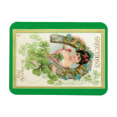 馬蹄磁石付アイリッシュグラス マグネット (横)