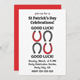 馬蹄福聖パトリックの日の馬蹄形 招待状