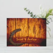 馬蹄素朴結婚式招待状 招待状 (スタンド正面)