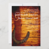 馬蹄素朴結婚式招待状 招待状 (裏面)