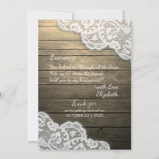 馬蹄紫陽花の木が私の花嫁になる 招待状 (裏面)