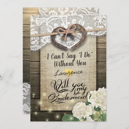 馬蹄紫陽花の木が私の花嫁になる 招待状 (正面/裏面)